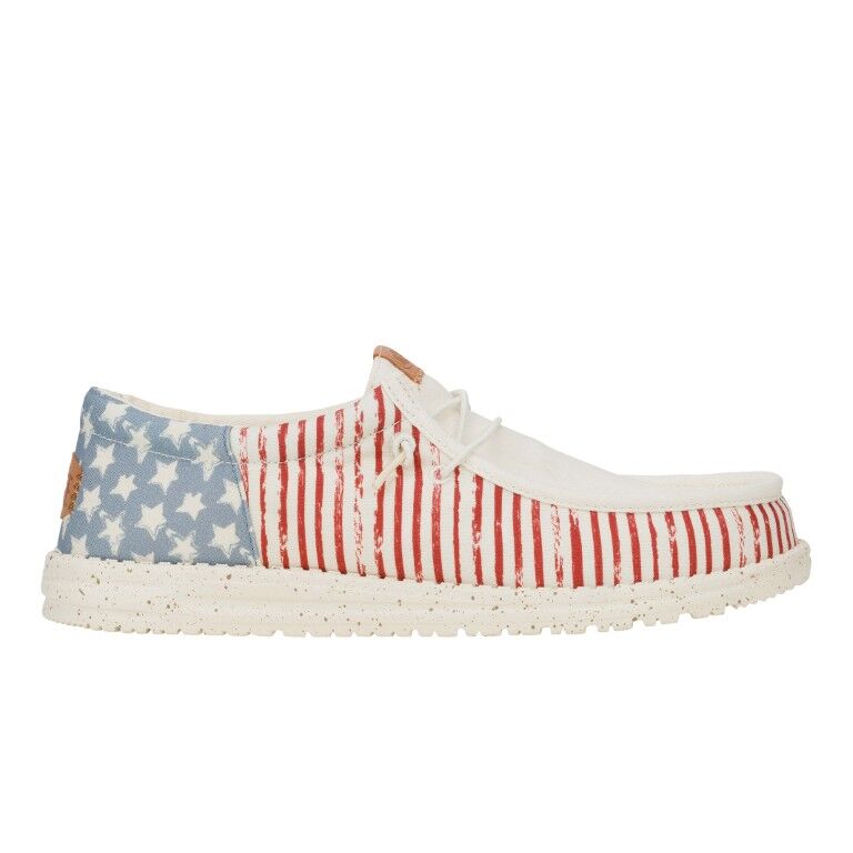 Hey Dude Men's Wally Funk Americana Stars Shoe
