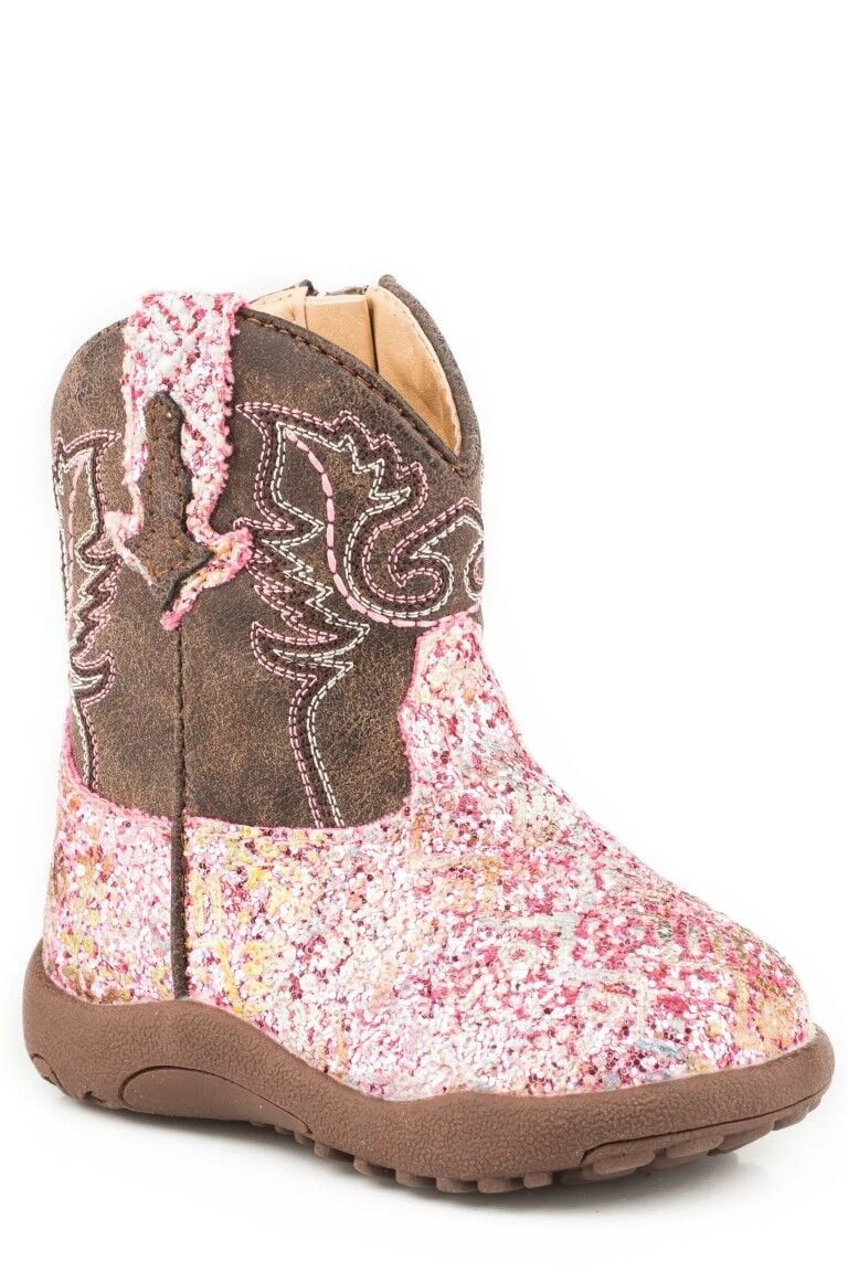Roper Girl's Cowbabies Glitter Aztec Boot