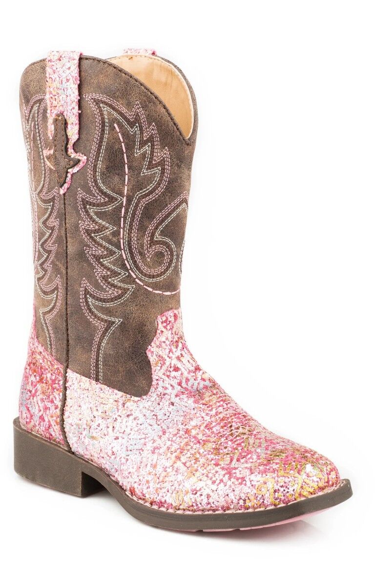 Roper Girl's Glitter Aztec Western Boot