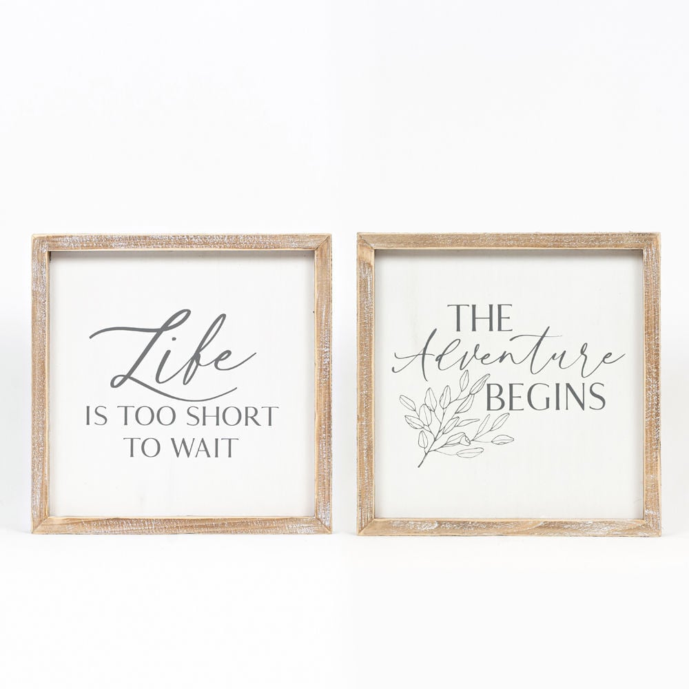 Adams & Co. Reversible Wood Frame Sign