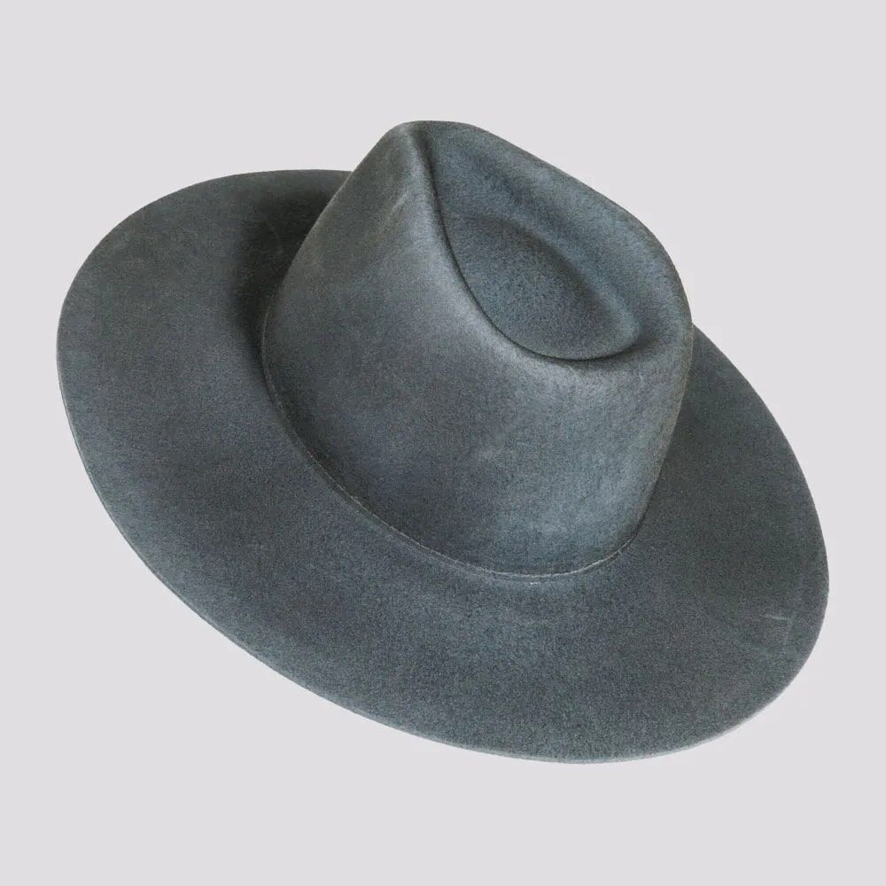 American Hat Makers Men's Rancher Wide Brim Felt Fedora Hat in Black