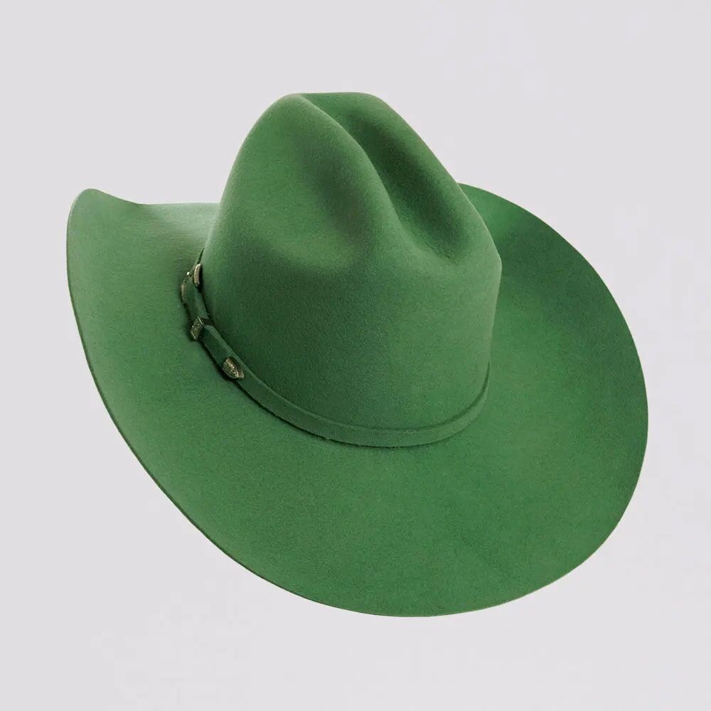 American Hat Makers Women's Cattleman Felt Cowgirl Hat in Olive