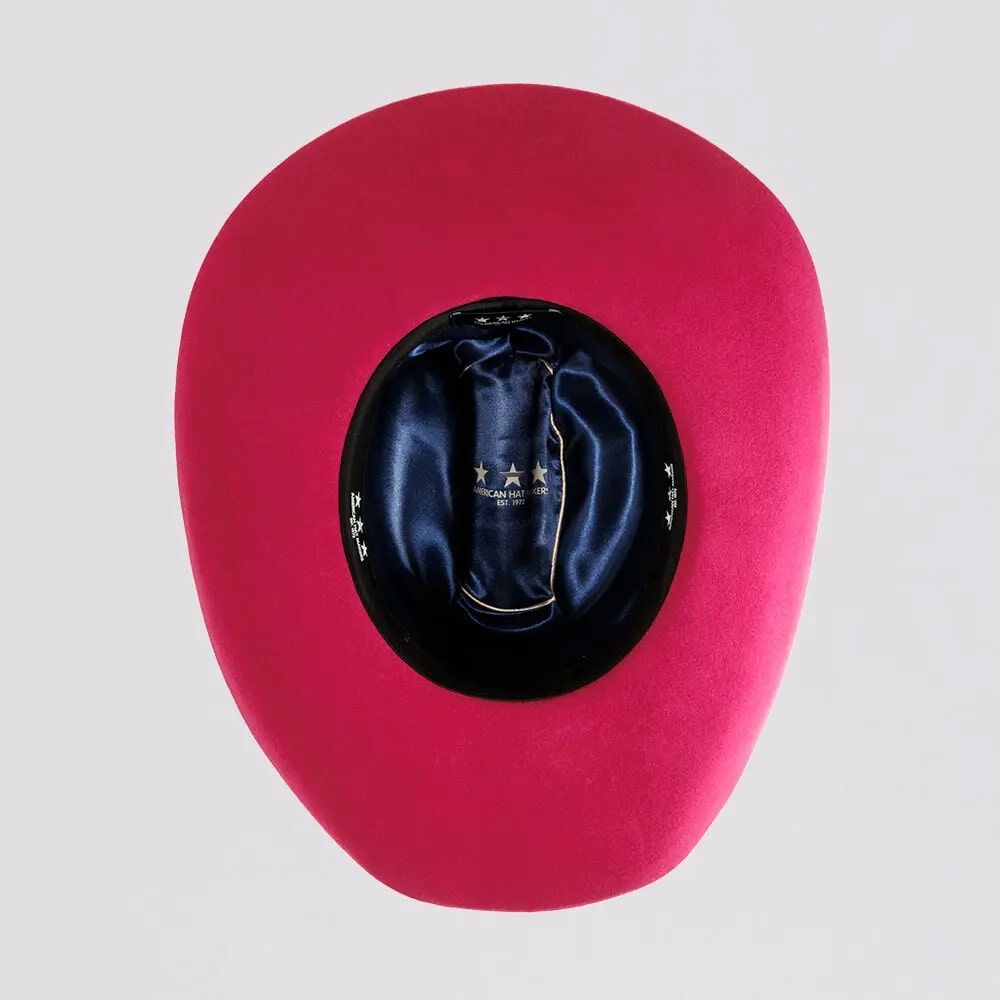 American Hat Makers Women's Cattleman Felt Cowgirl Hat in Hot Pink