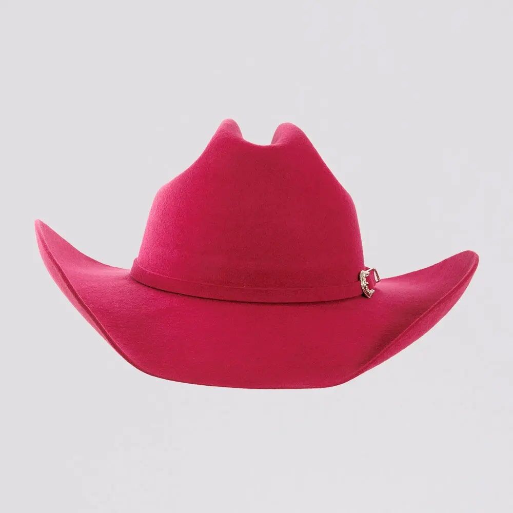 American Hat Makers Women's Cattleman Felt Cowgirl Hat in Hot Pink