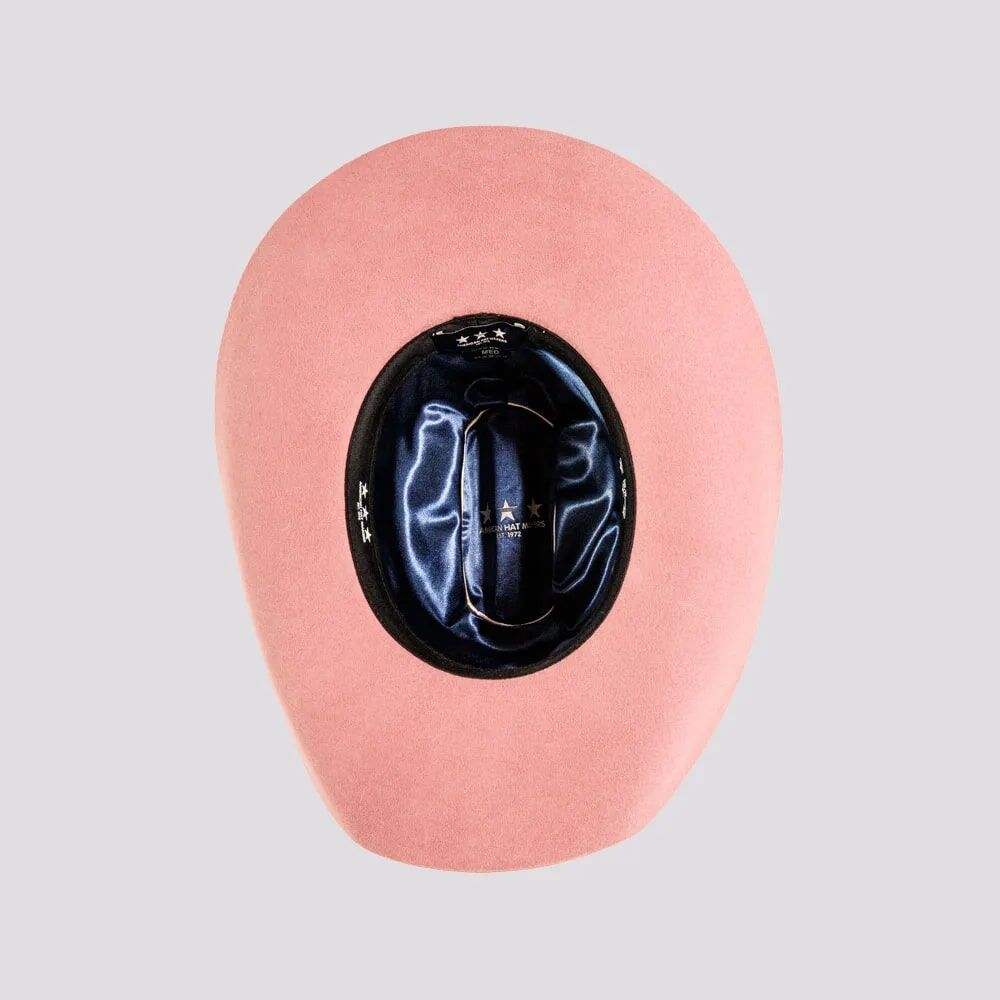 American Hat Makers Women's Cattleman Felt Cowgirl Hat in Soft Pink