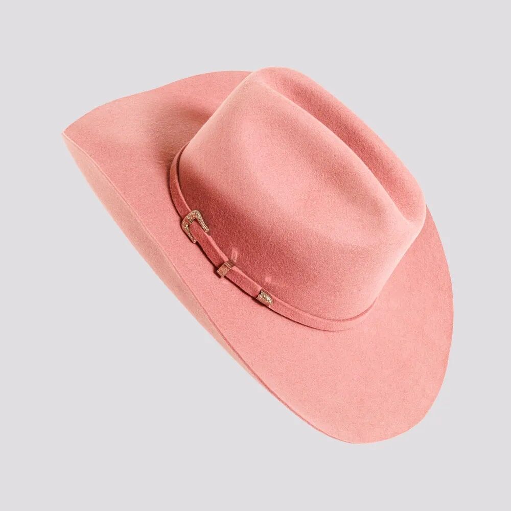 American Hat Makers Women's Cattleman Felt Cowgirl Hat in Soft Pink