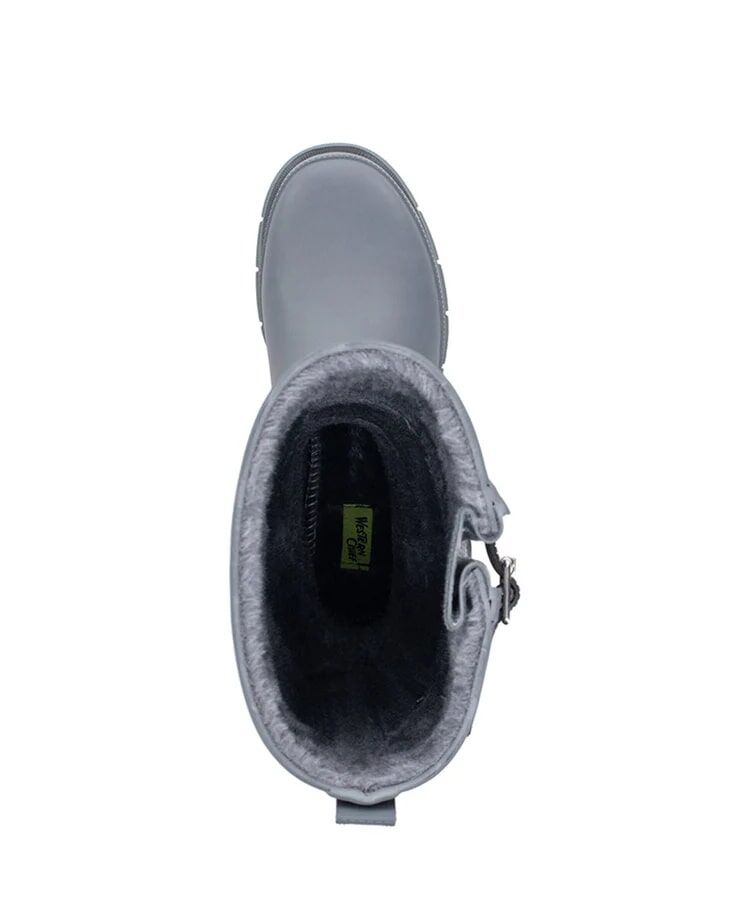 Western Chief Women's Black Sheep Faux Fur Tall Rain Boot