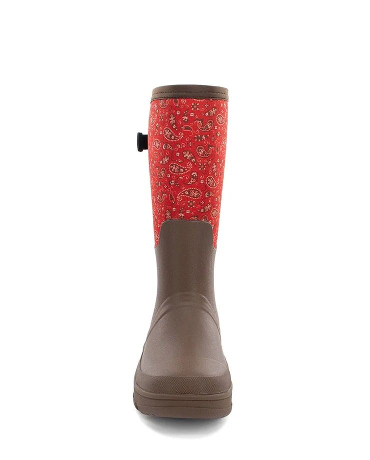 Western Chief Women's Bandana Neoprene Faux Fur Wide Calf Tall Cold Weather Boot