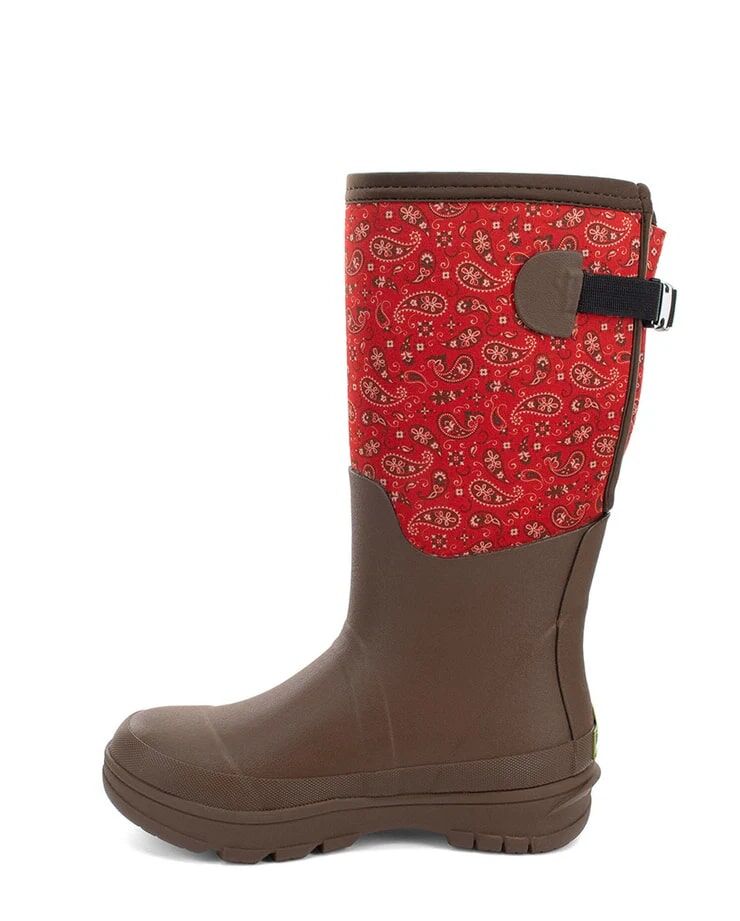 Western Chief Women's Bandana Neoprene Faux Fur Wide Calf Tall Cold Weather Boot