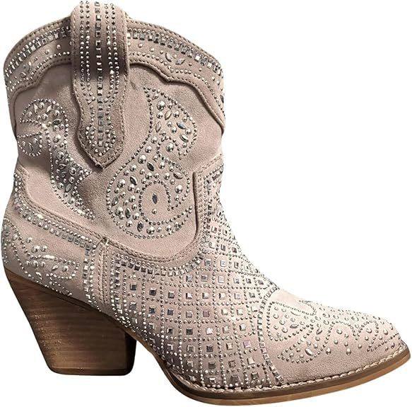 Very G Women's Show Off Rhinestone Ankle Western Booties