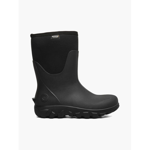 Bogs Men's Classic Seamless Mid Farm Boots in Black Men's Rubber