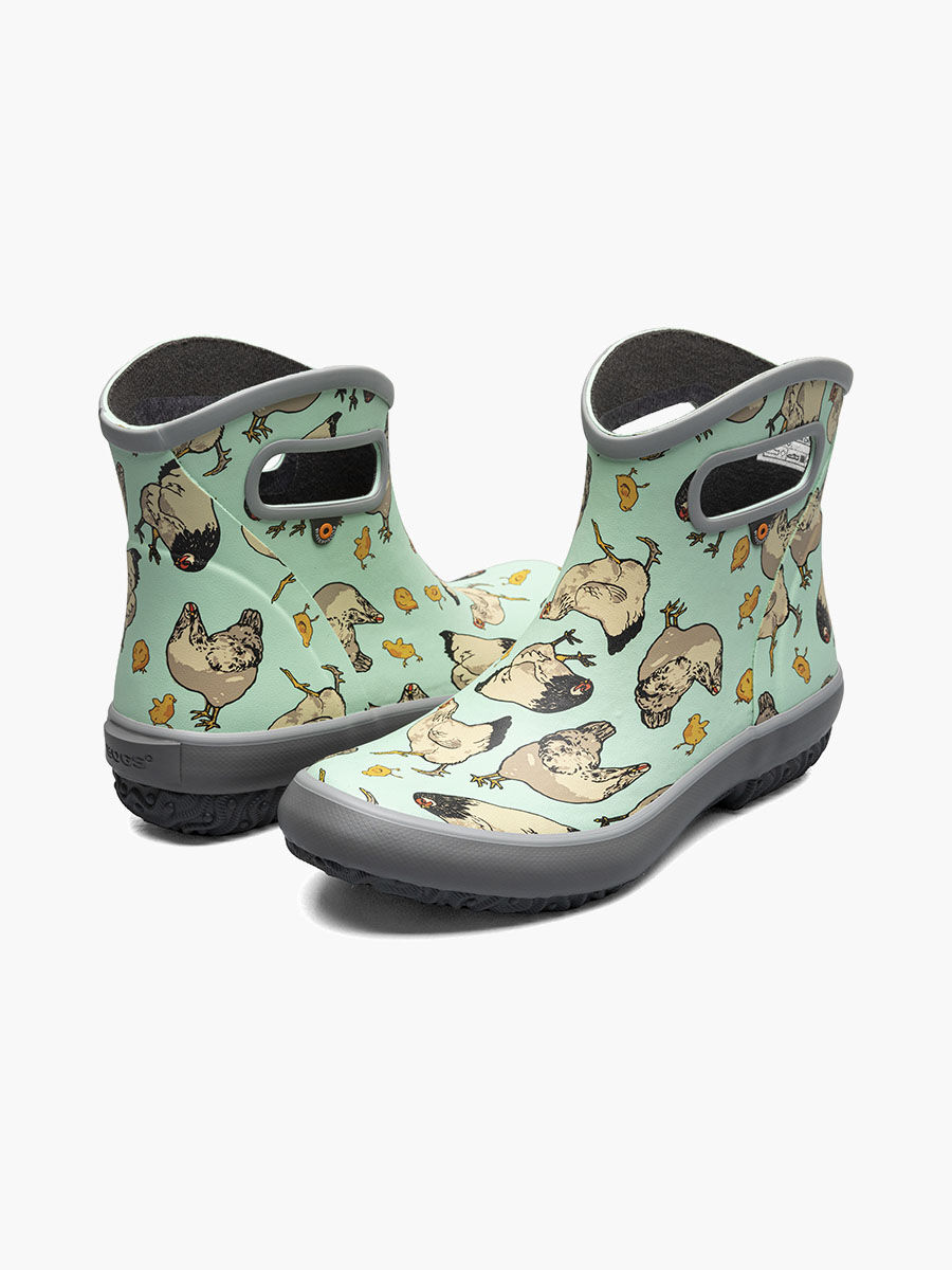 Bogs Women's Patch Ankle Chickens Garden Boots