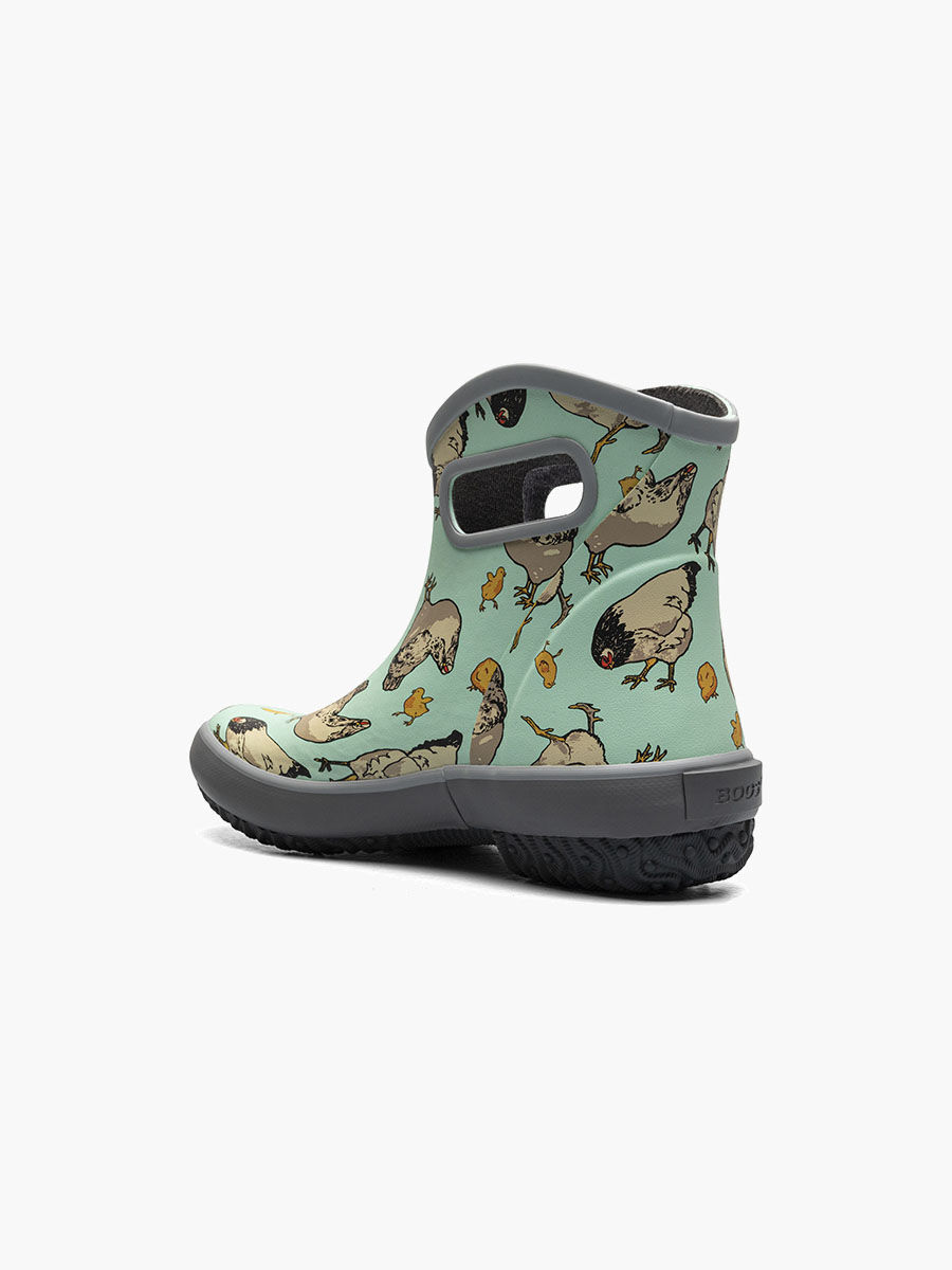 Bogs Women's Patch Ankle Chickens Garden Boots