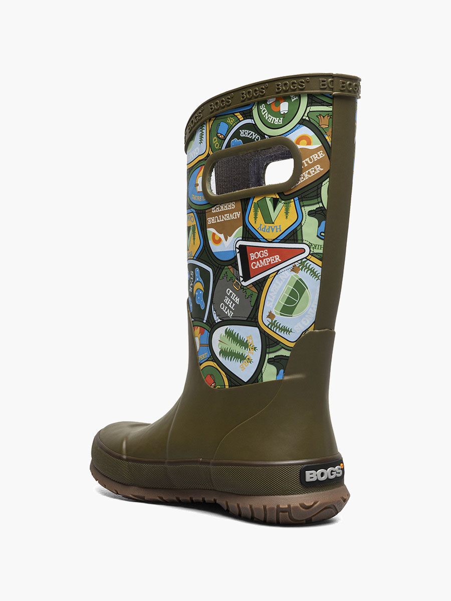 Bogs Kids' Camping Patches Rainboots