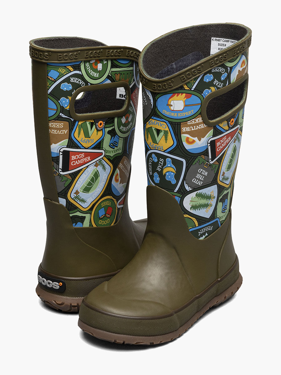 Bogs Kids' Camping Patches Rainboots