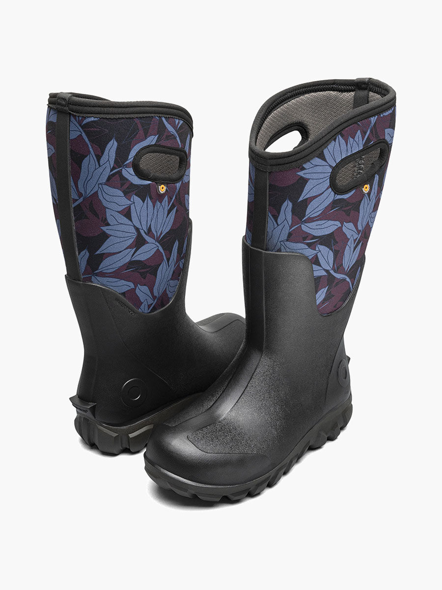 Bogs Women's Classic Seamless Tall Outline Leaves Farm Boots