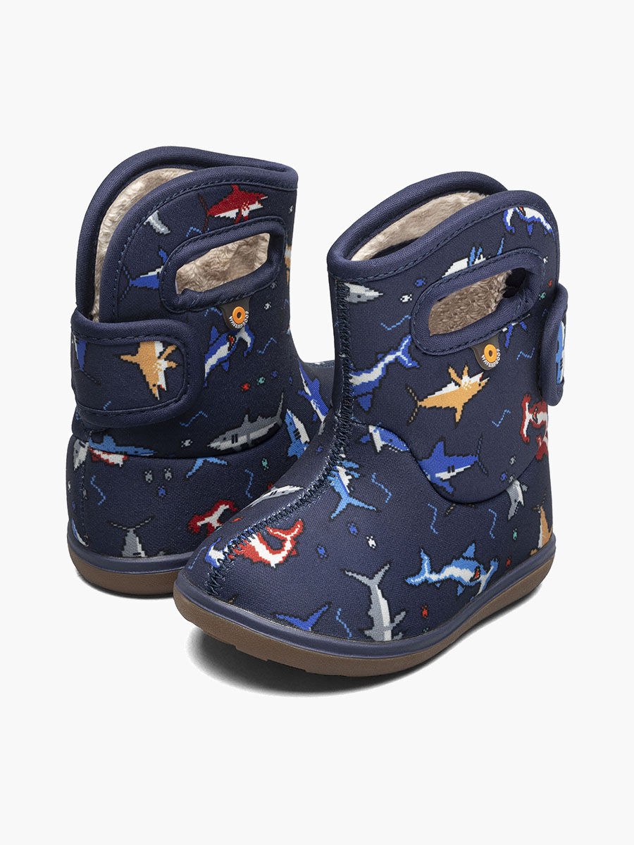 Bogs Kids' Baby Bogs II Pixel Shark Boots