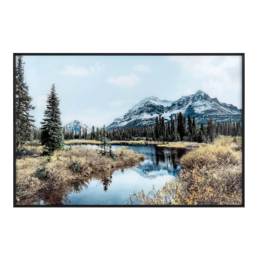 Crestview Collection Wheeler Tempered Glass Winter Landscape Print, 48-In x 32-In