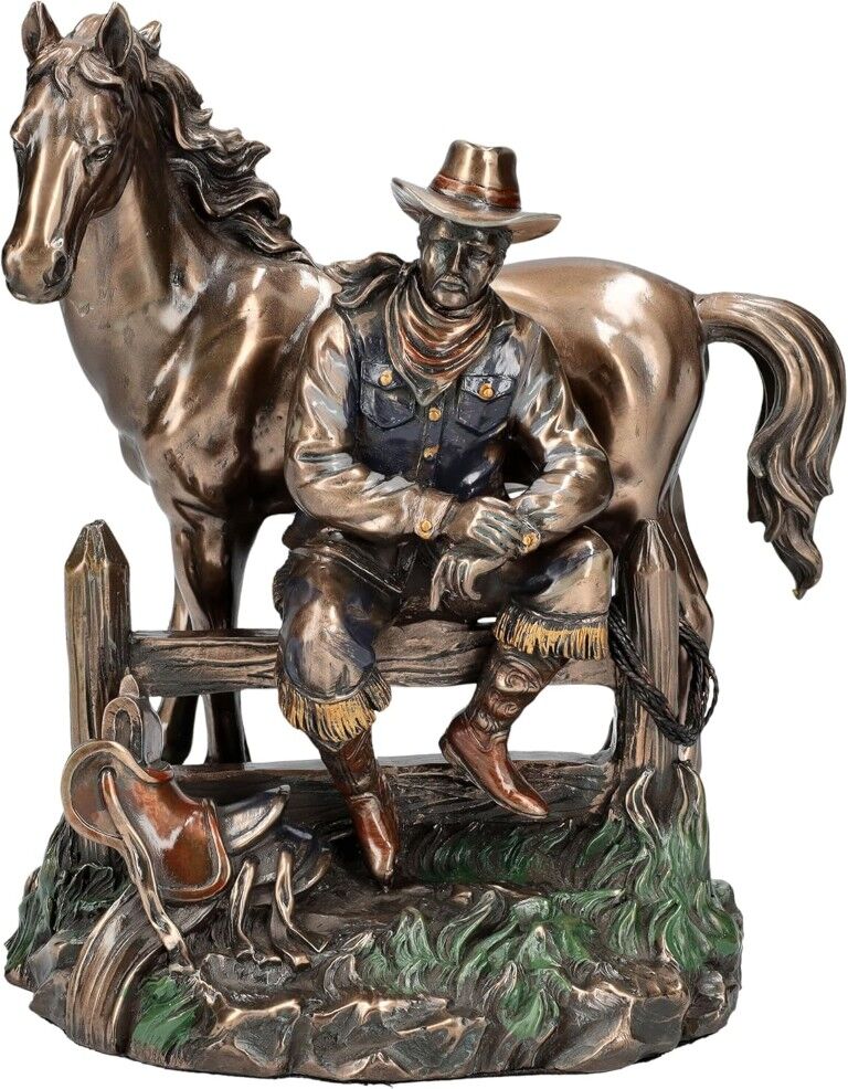 Pacific Trading Cowboy Tranquility Statue, 7-In