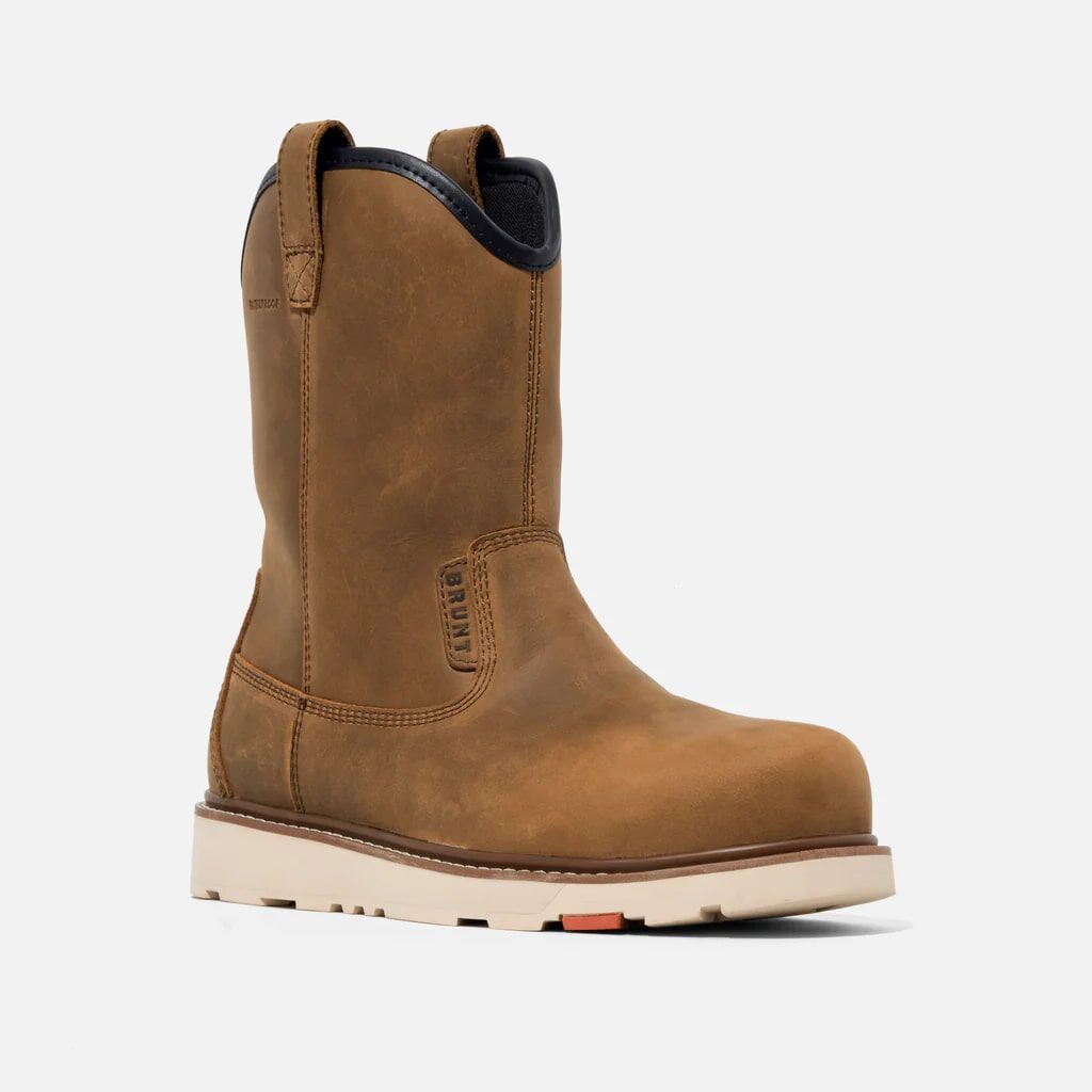 BRUNT Men's The Bolduc Waterproof Composite Toe Work Boot in Brown