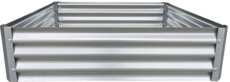 Backyard Expressions Corrugated Metal Gardening Bed, 40-In x 40-In x 10-In