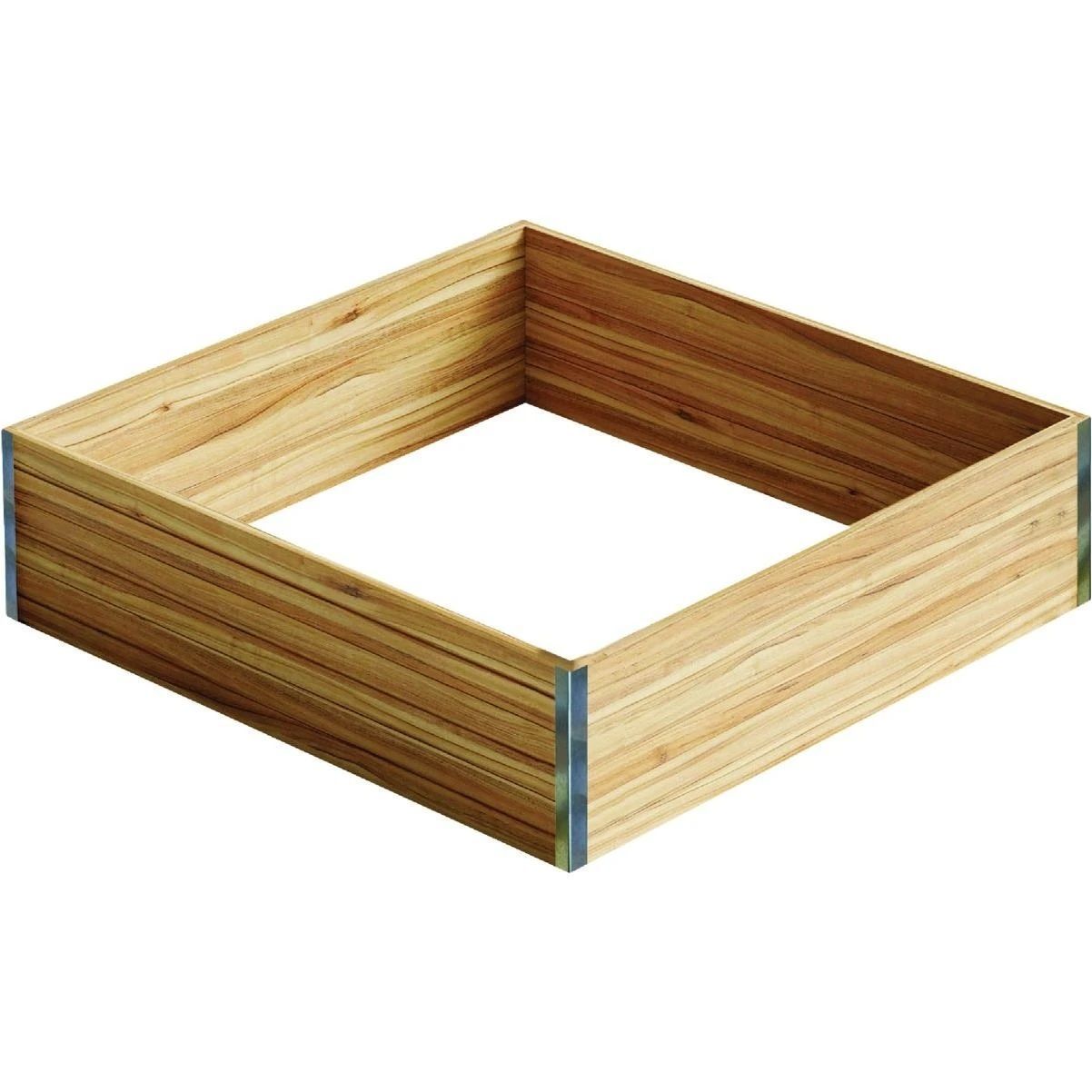 Real Wood Products Raised Bed Cedar Planter, 48-In x 48-In x 10-In