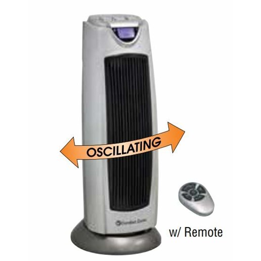 Comfort Zone Oscillating Ceramic Tower Heater
