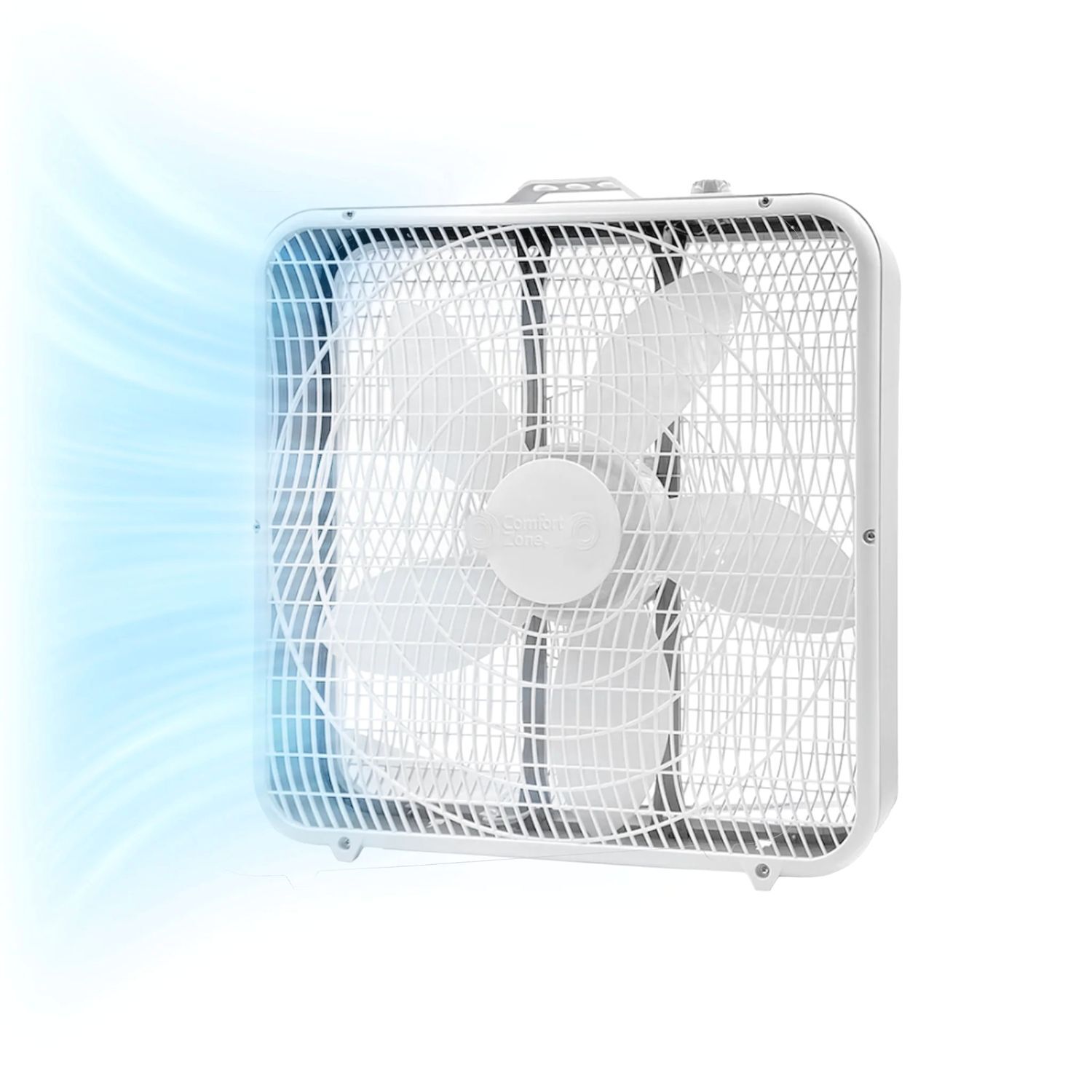 Comfort Zone White 3-Speed Box Fan, 20-In