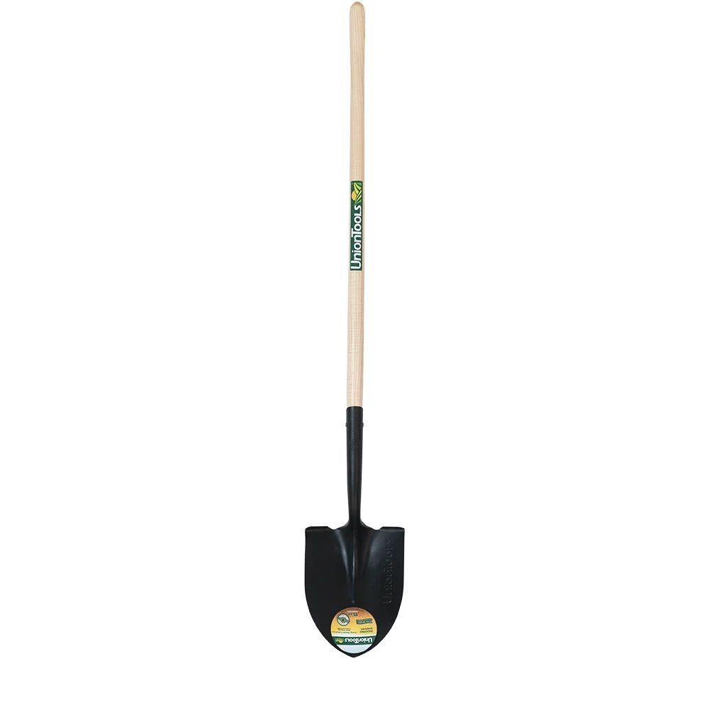 Union Tools Long Wood Handle Digging Shovel, 56-In