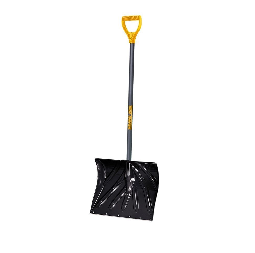 True Temper Poly Combo Snow Shovel with D-Grip, 18-In