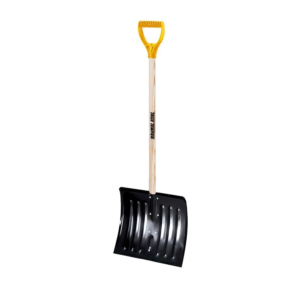 True Temper Steel Snow Shovel with D-Grip, 18-In