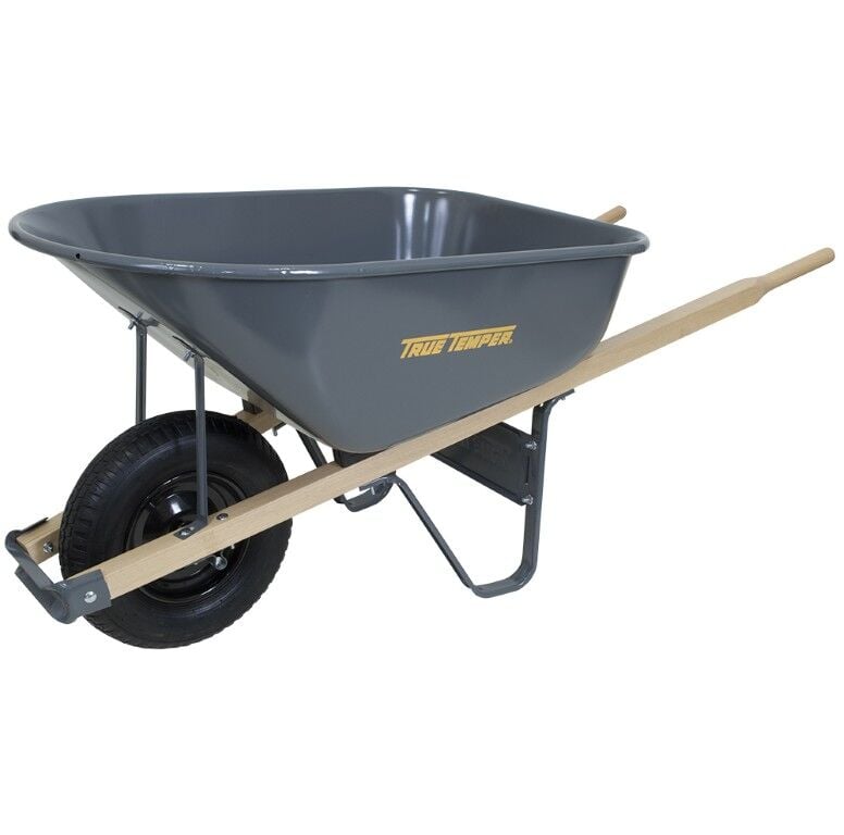 True Temper Steel Wheelbarrow, 6 cu. ft.
