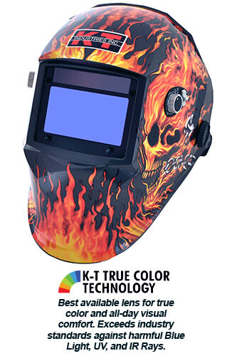KT Industries Inc Flaming Skull Auto Darkening Welding Helmet