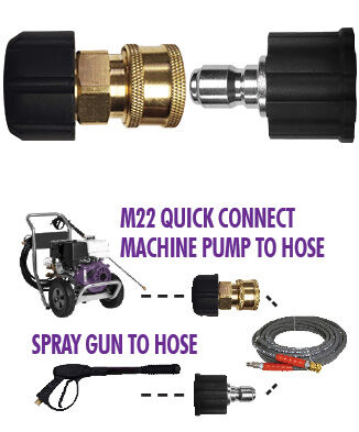 KT Industries Quick Connect Kit For 6-7130 High Pressure Hose, 2-Pc