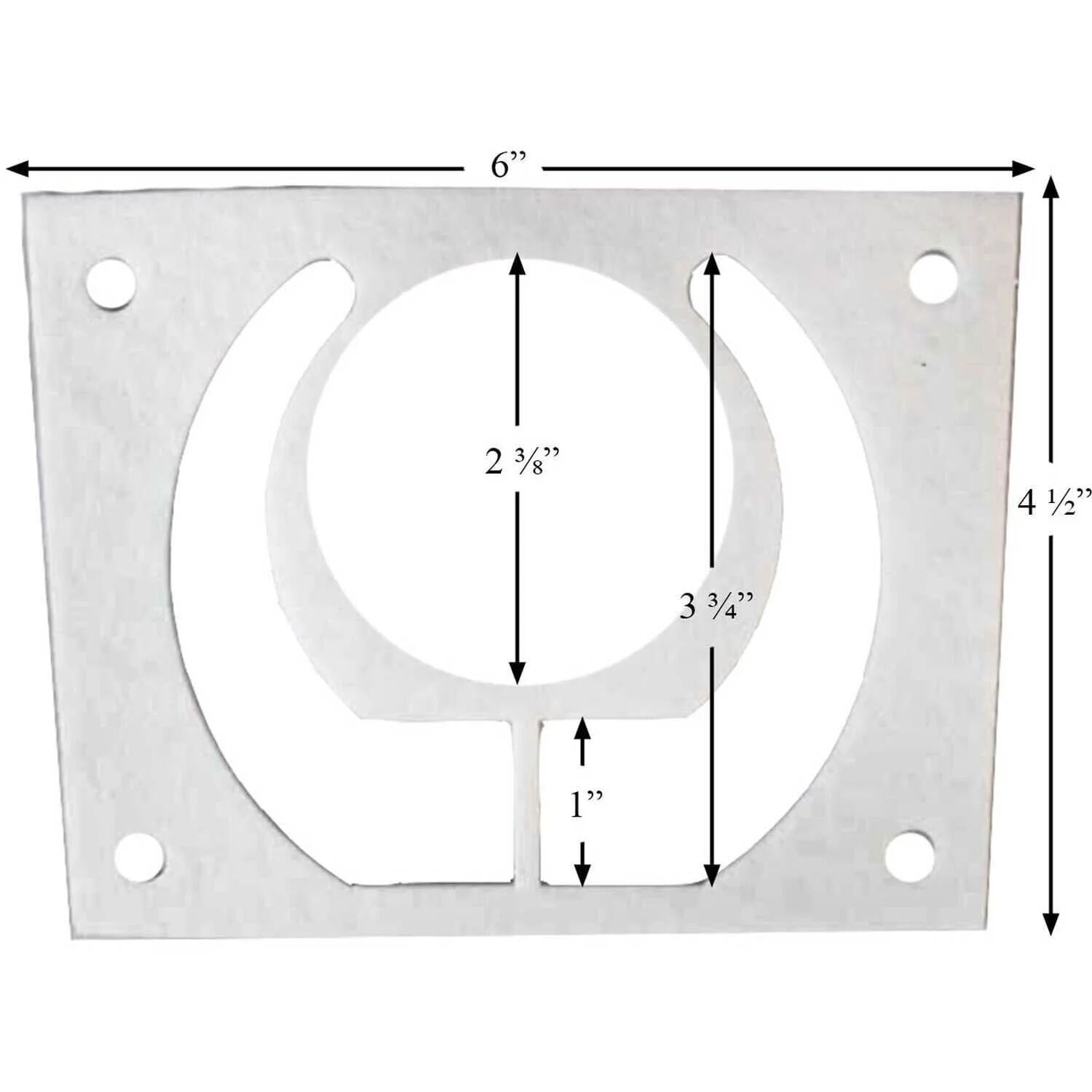 Harman Ceramic Insert Plate Gasket, 6-In X 4 1/2-In