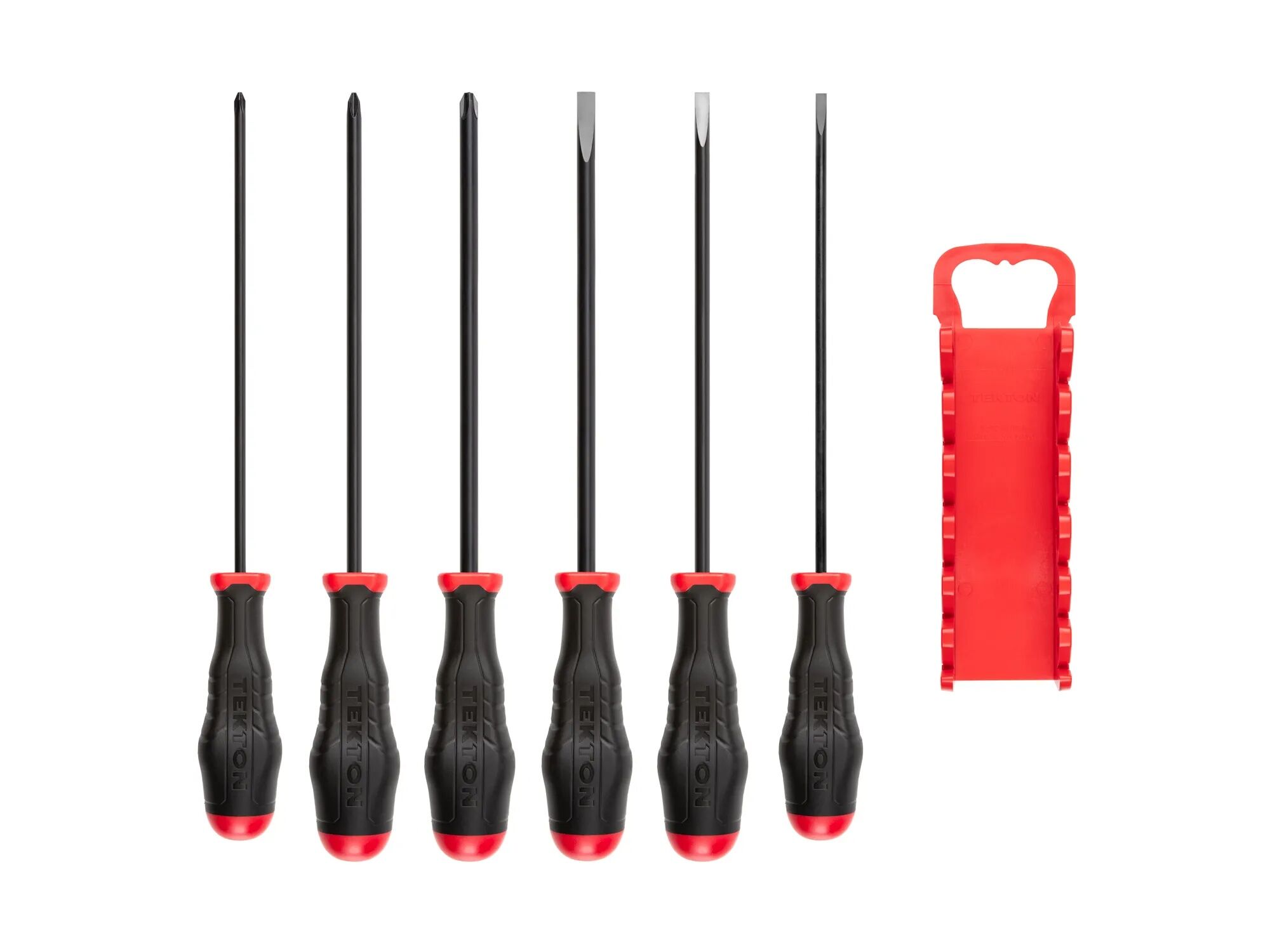 Tekton Long High-Torque Black Oxide Blade Screwdriver Set, #1-#3, 3/16-5/16-In