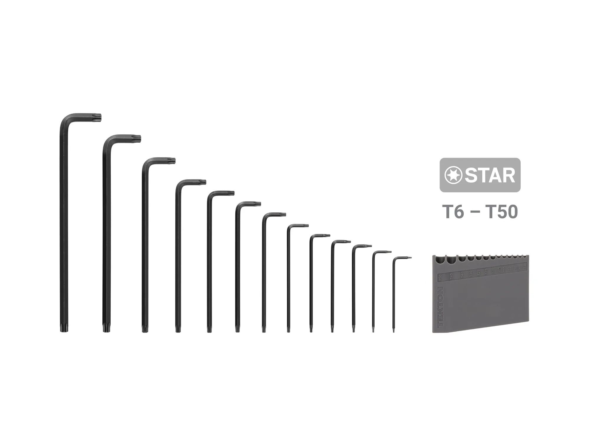 Tekton Star L-Key Set With Holder, 13-Pc