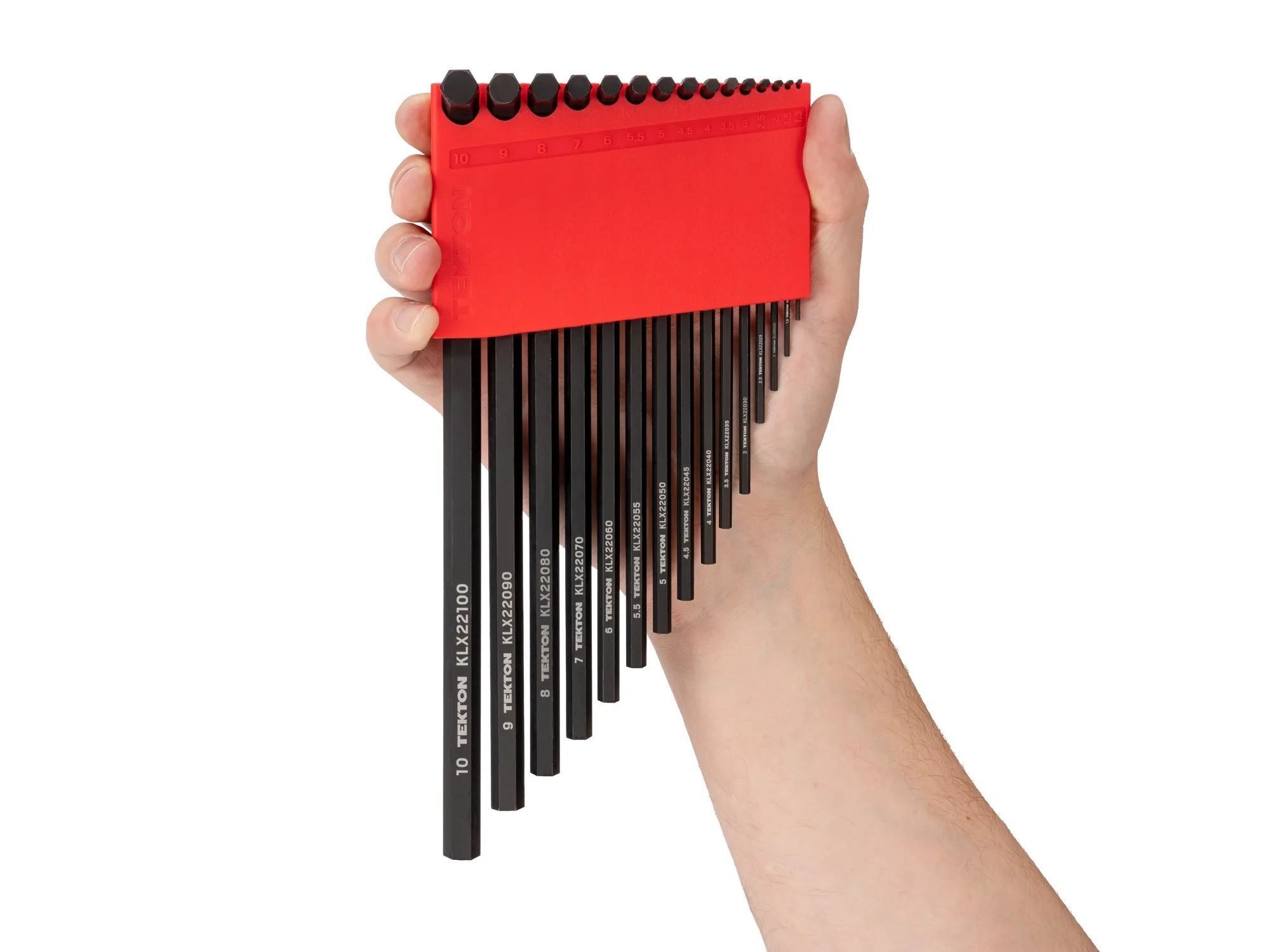 Tekton Metric Flat End Hex L-Key Set with Holder, 15-Pc