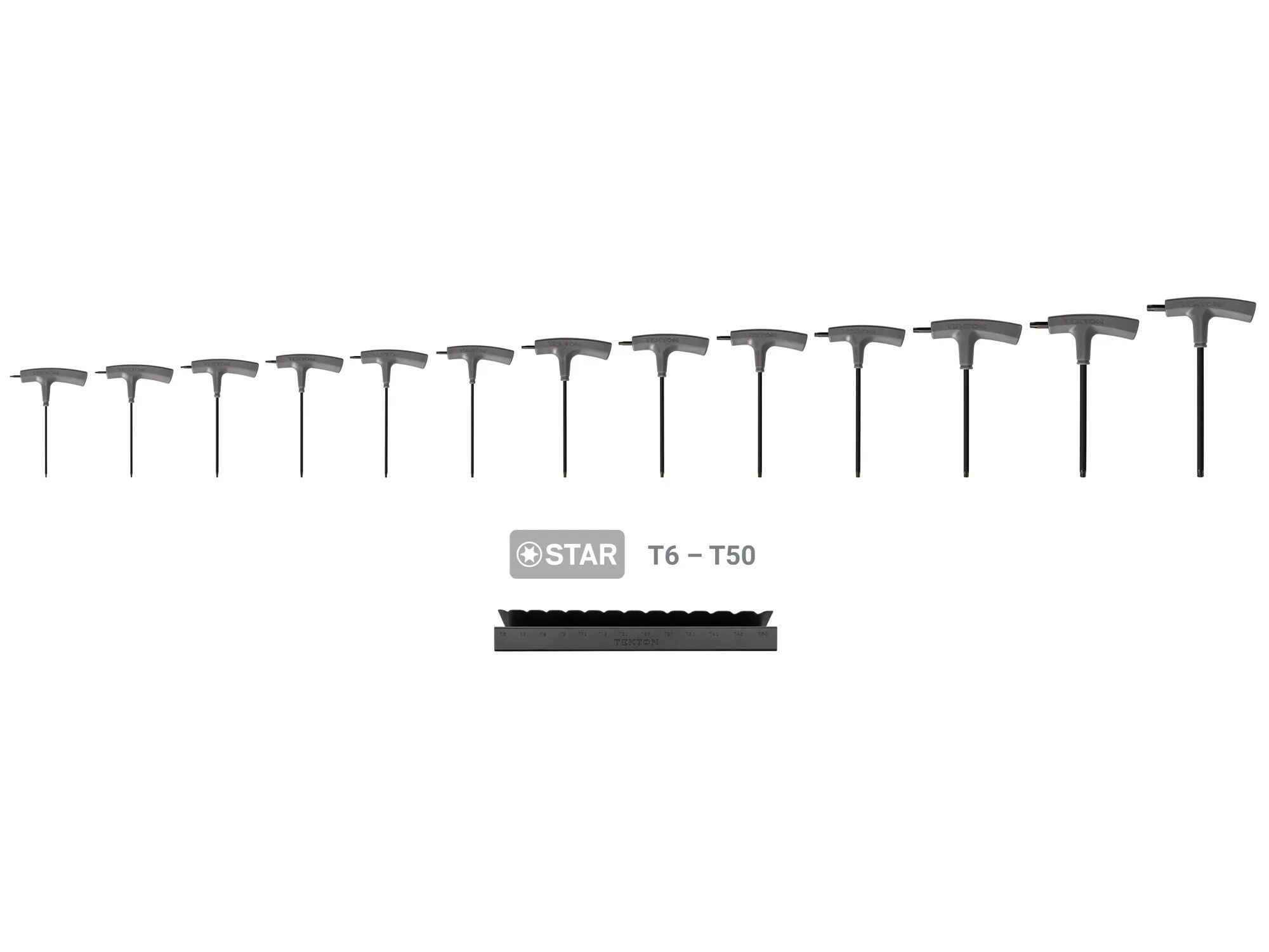 Tekton Star T-Handle Key Set With Stand, 13-Pc