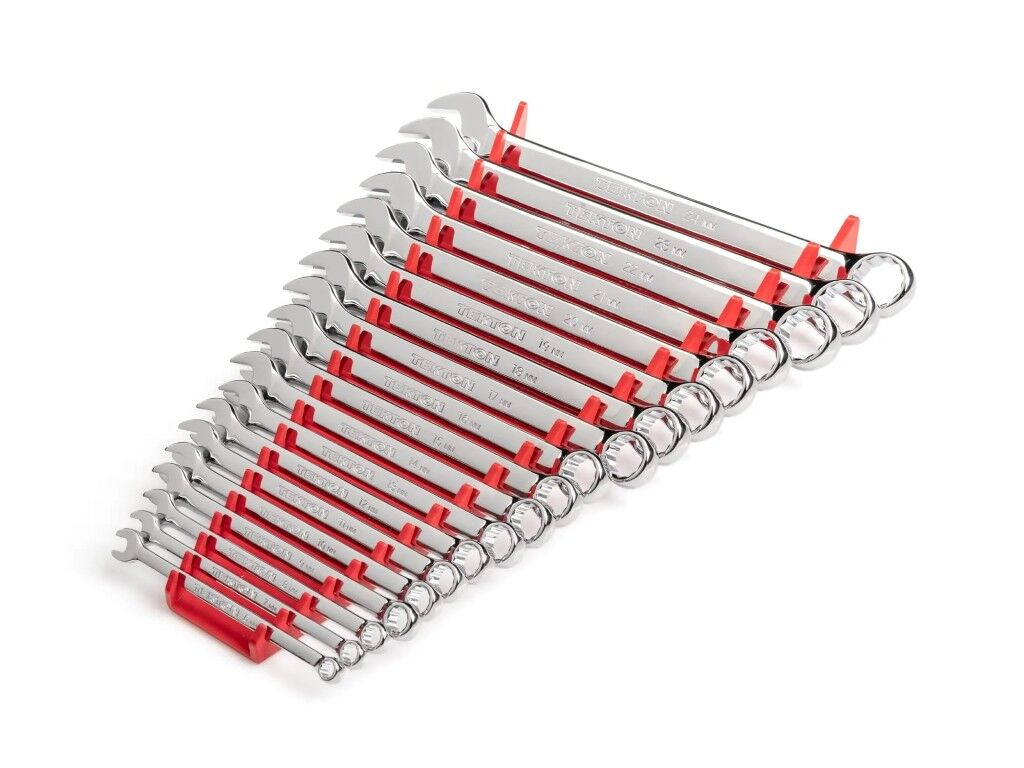 Tekton 6-24mm Combination Wrench Set with Rack, 19-Pc