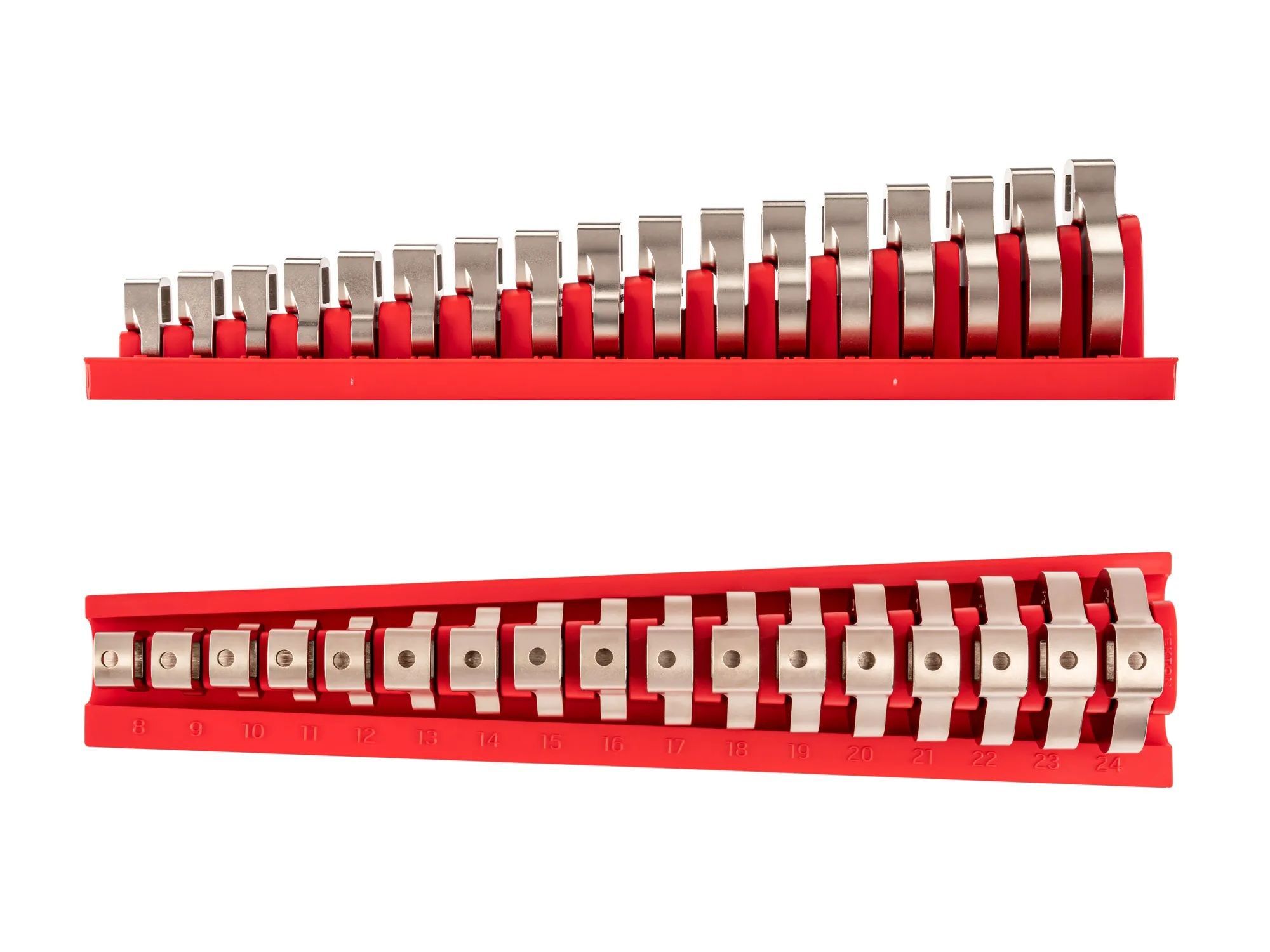 Tekton 3/8-In Drive Crowfoot Wrench Set with Rack, 17-Pc