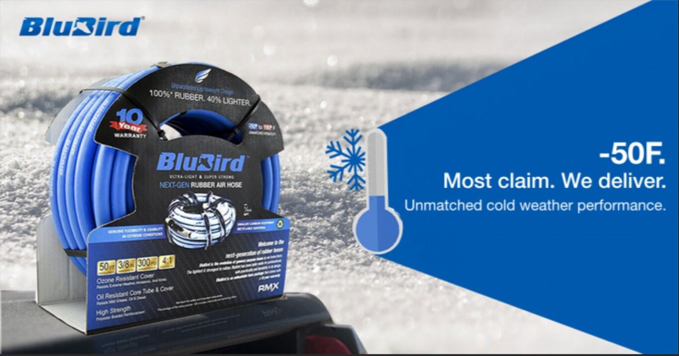 BluBird Rubber Air Hose Assembly, 3/8-In X 50-FT