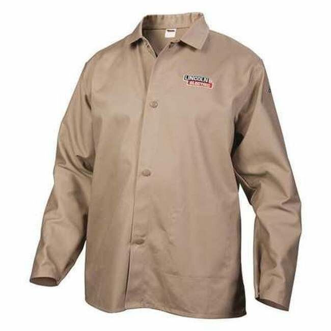 80’s “Hand Made” Welder Coat Lincoln Electric Welding Jacket L - Khaki - Welding