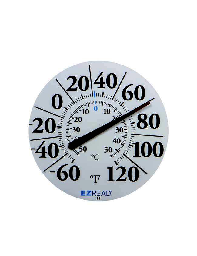 EZ Read 12.5 in Thermometer - White