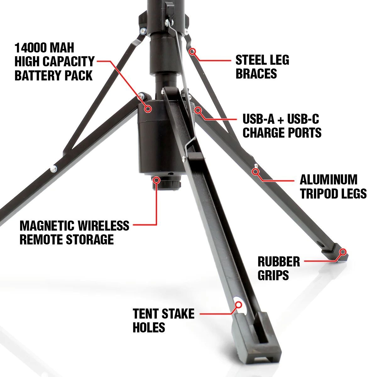 STKR Concepts FLi OVER-LANDER 10-Ft Telescoping Light with Wireless Remote