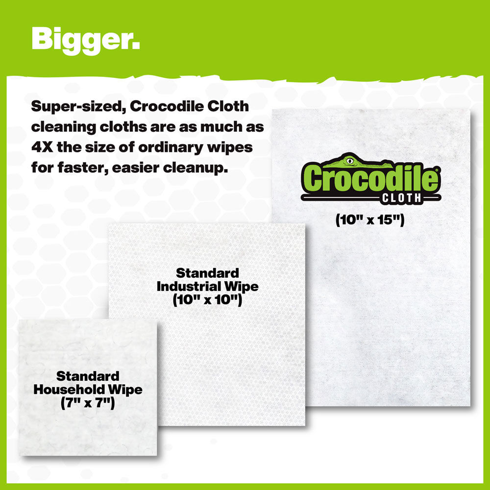 Crocodile Cloth All-Purpose 15 X 10-In Hand Wipes, 80-Ct