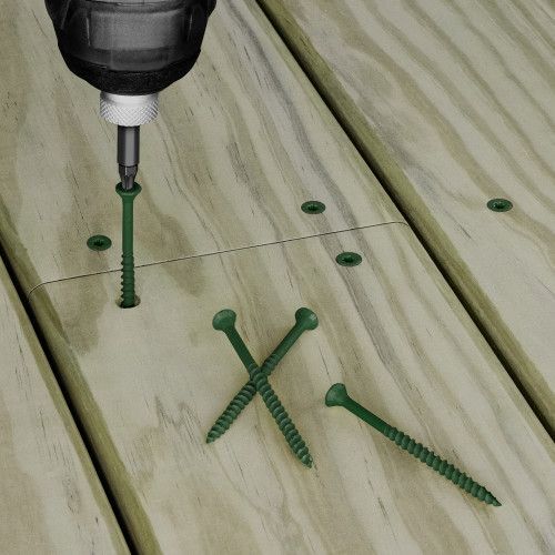Hillman Deck Plus Green Deck Screws, #10 x 3-In, 40-Pk