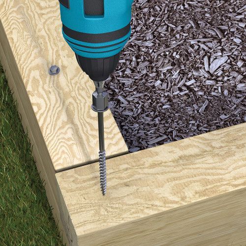 Hillman Power Pro Timber-Tite Landscape Screws, 1/4-In x 8-In, 50-Pk