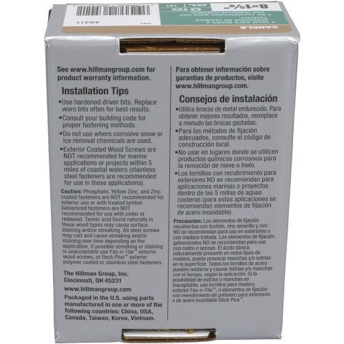 Hillman Deck Plus Tan Deck Screws, #8 x 1-5/8-In, 147-Pk