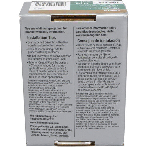Hillman Deck Plus Tan Deck Screws, #10 X 2-1/ -In, 1-Lb Box